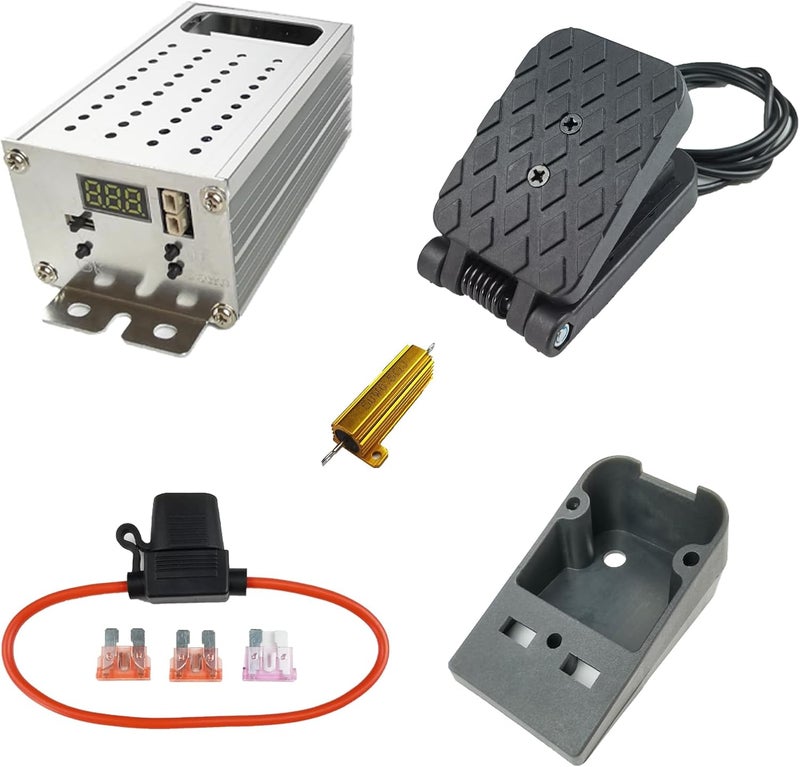 MgcSTEM PWM 0-30s Soft Start/Soft Stop DC Motor Speed Controller with Variable Speed Padel Braking Resistor Gear Shifter Kit - Image 1